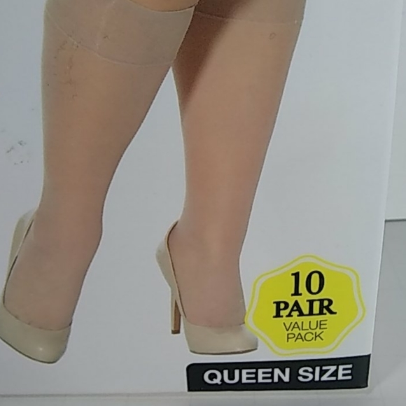 Gildan Accessories Gildan Knee Highs Queen Size Beige Pair Poshmark